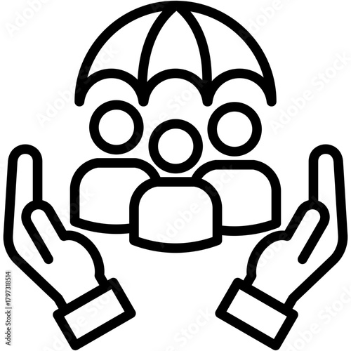 Social Security line icon