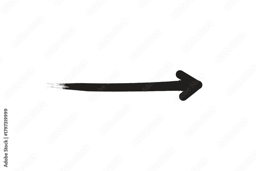 Fototapeta premium Hand Drawn Brush Arrow Marker,doodle, sketch, pointer