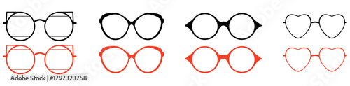 Fashion glasses icon collecti...