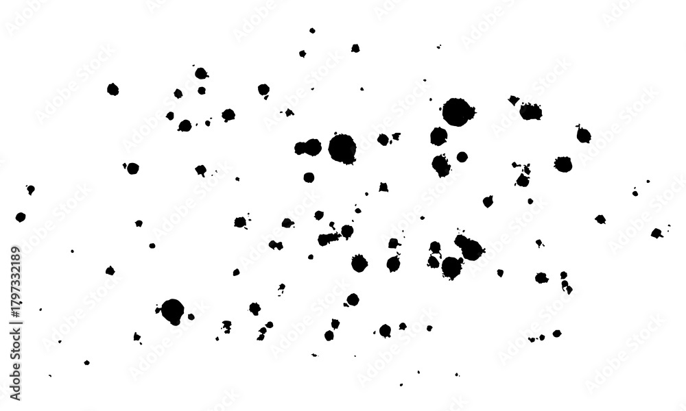 Fototapeta premium Black paint splatter vector background ink stains grunge 