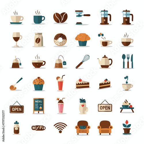 Coffee Shop Icons Set