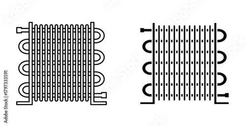 Condenser coil icon graphic design. Vector icon illustrations