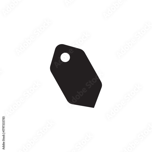 Vector Price tag icon. Simple flat logo of price tag on white background.
