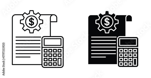 Costs optimization icon graphic design. Vector icon illustrations