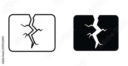 Crack icon graphic design. Vector icon illustrations