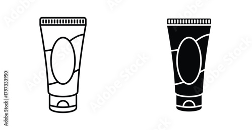 Cream tube icon graphic design. Vector icon illustrations