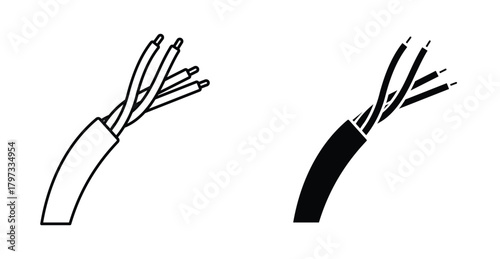 Electric cable icon graphic design. Vector icon illustrations