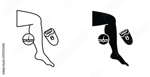 Epilation icon graphic design. Vector icon illustrations