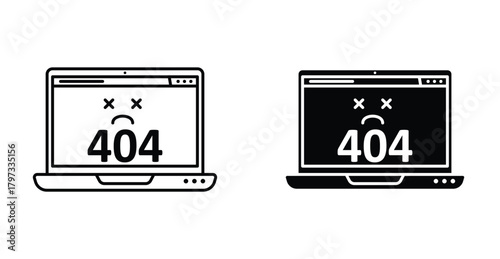 Error04 page icon graphic design. Vector icon illustrations