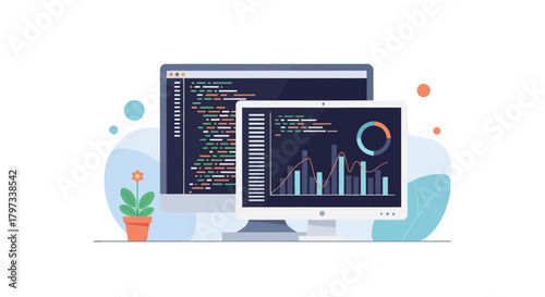 Programming and Data Analysis on Desktop and Laptop Screens with Plant.