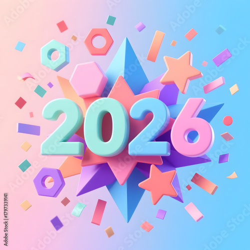 Confetti Burst Typography