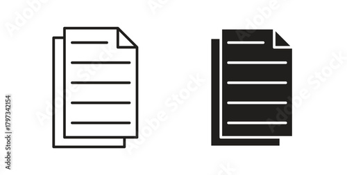 Copy icon in simple flat trend modern graphic design abstract logotype element