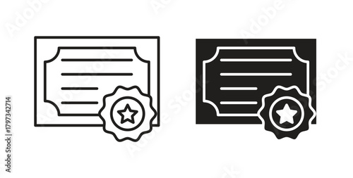 Diploma icon in simple flat trend modern graphic design abstract logotype element