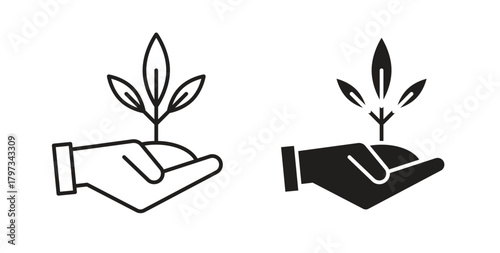 Environment icon in simple flat trend modern graphic design abstract logotype element