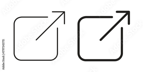 External link icon in simple flat trend modern graphic design abstract logotype element