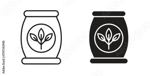 Fertilizer icon in simple flat trend modern graphic design abstract logotype element