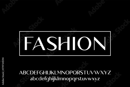 modern sans serif luxury elegant and glamour font, vector typeset