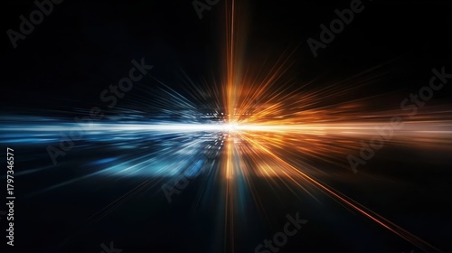Abstract background featuring dark black with light leak rays, perfect for creating contrast and energy in designs and promotions.