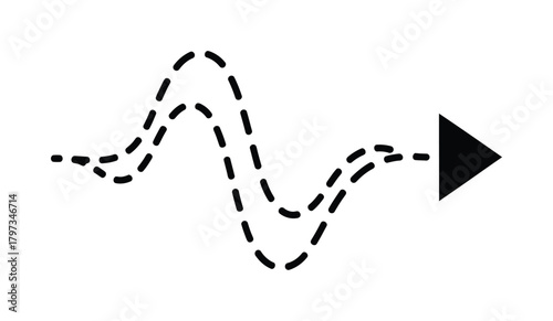 Dotted line arrow vector illustration design element graphic resource eps silhouette