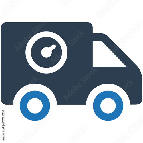 Delivery Truck and Speed Indicator: A stylized image of a delivery truck, featuring a speedometer, symbolizing the swiftness and efficiency of the transport process.