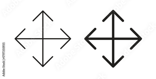 Drag icon in line design and solid black and white colors for designs