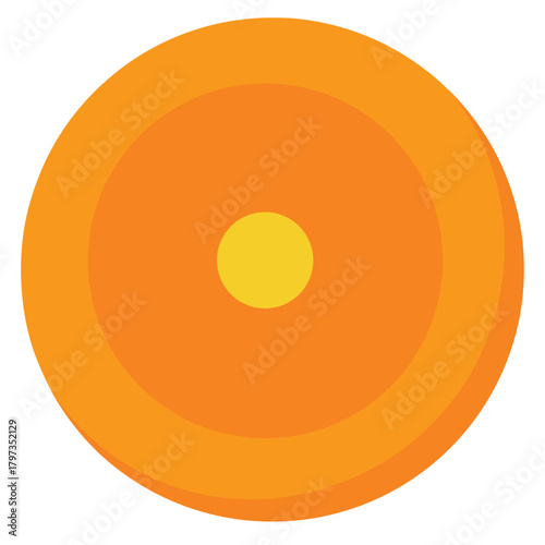 Orange Disc with Center Circle