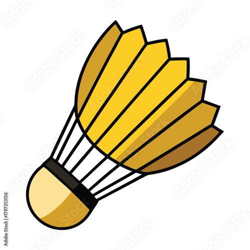 Yellow Shuttlecock Illustration
