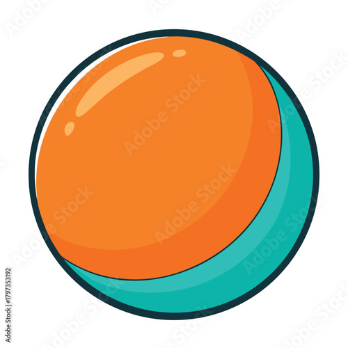 Playful Orange and Blue Ball