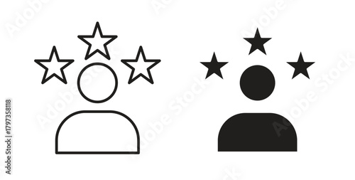 Customer satisfaction icon simple vectors in black, suitable for projects