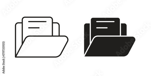 File icon simple vectors in black, suitable for projects