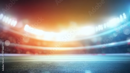 Blurred 3D lighting background for sports, perfect for event posters, social media, and dynamic visuals.