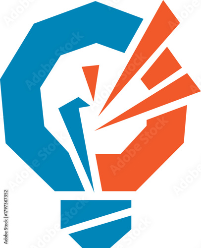 Hand Gear Lightbulb Logo Vector Creative Industry Template Design