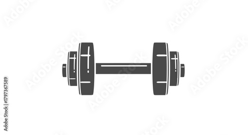 Simple Dumbbell Icon for Fitness and Workout.