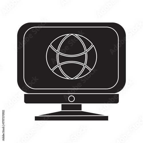 internet browsing glyph icon 