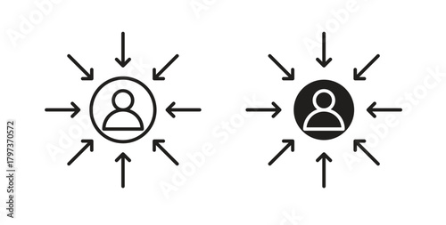 Centric consumer icon. filled flat sign for mobile concept and web design