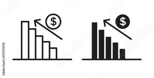 Chat arrow grow icon. filled flat sign for mobile concept and web design