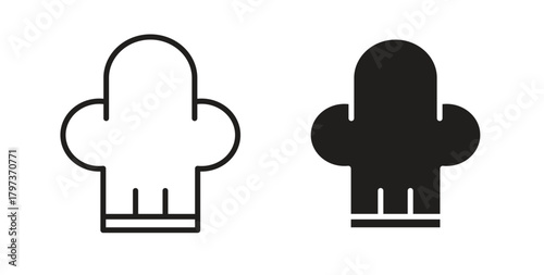 Chef hat icon. filled flat sign for mobile concept and web design