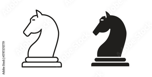 Chess icon. filled flat sign for mobile concept and web design