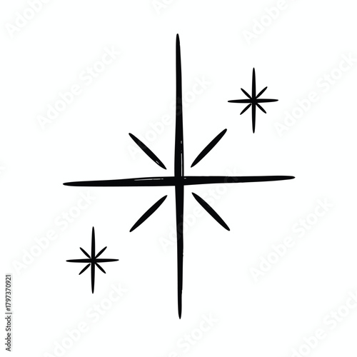 Starburst mid century modern atomic star design element clip art vector eps silhouette