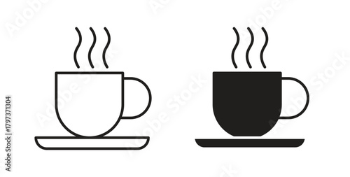 Coffee icon. filled flat sign for mobile concept and web design