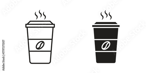 Coffee icon. filled flat sign for mobile concept and web design