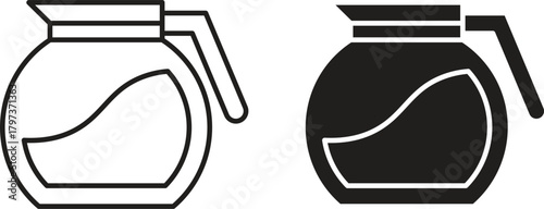 Coffee pot icon. filled flat sign for mobile concept and web design