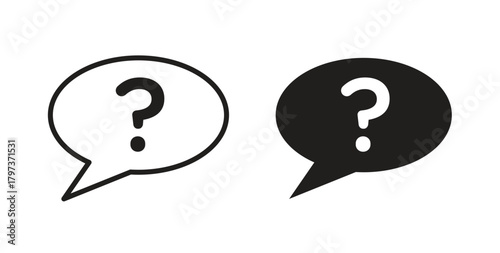 Comment question icon. filled flat sign for mobile concept and web design