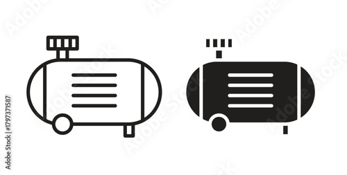 Compressor icon. filled flat sign for mobile concept and web design