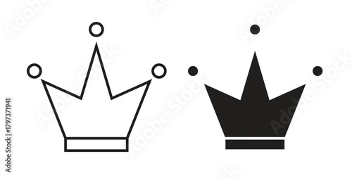 Crown icon. filled flat sign for mobile concept and web design