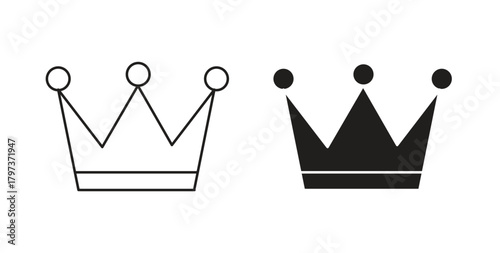 Crown icon. filled flat sign for mobile concept and web design