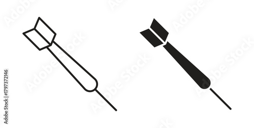 Dart icon. filled flat sign for mobile concept and web design