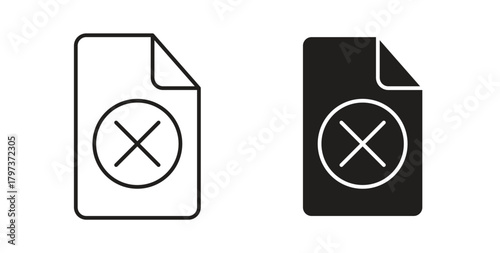 Delete Document icon. filled flat sign for mobile concept and web design