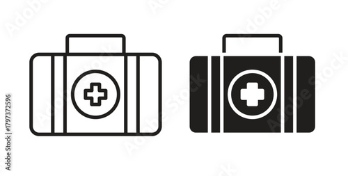 Doctor bag icon. filled flat sign for mobile concept and web design