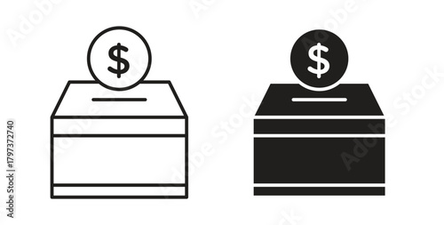 Donate icon. filled flat sign for mobile concept and web design